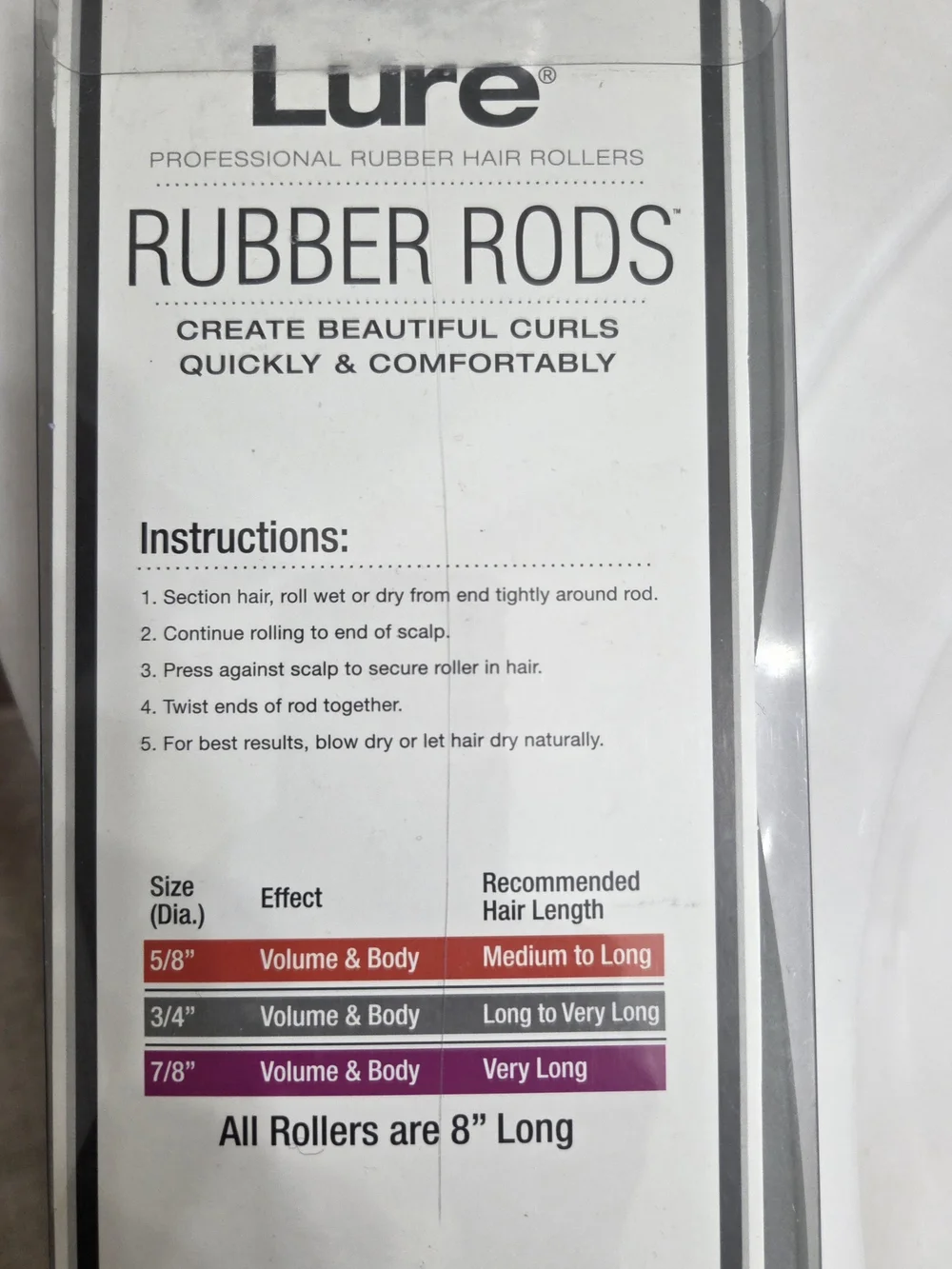 Rubber Rods Hair Rollers – Gray 3/4